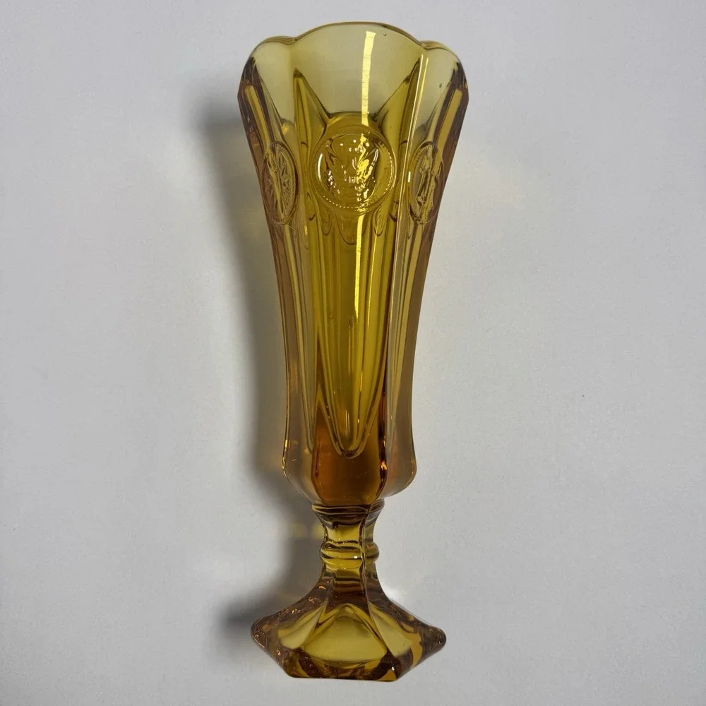 Vintage Fostoria Amber Coin Glass 8